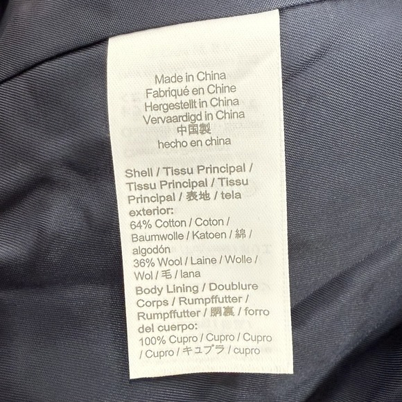 Wallace‎ & Barnes Blazer Men's 42R (fits 44) Navy Subalpino Wool Unlined J Crew - Picture 10 of 11